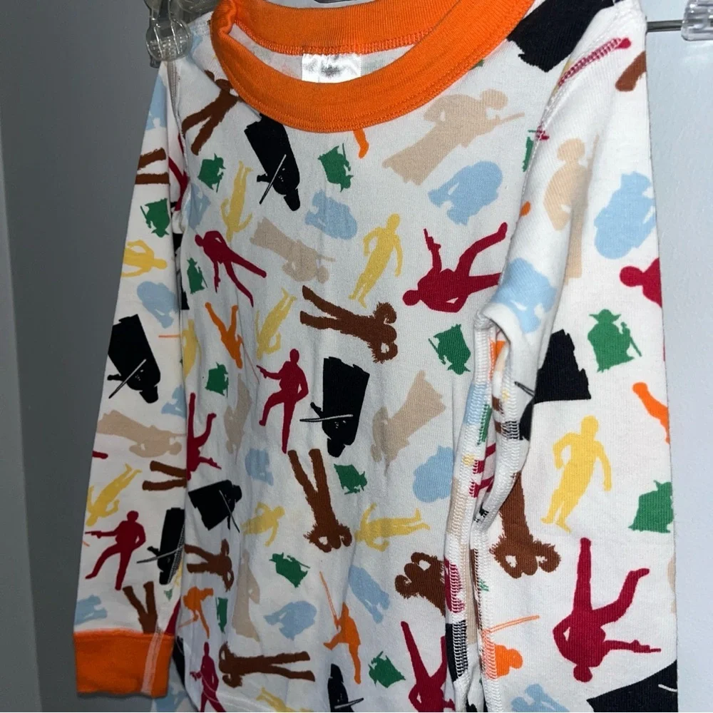 Hanna Andersson Star Wars Orange-Trim White Pajama Set